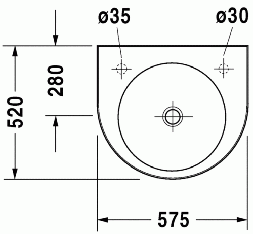 Duravit Architec 57,5x52 cm mosdó 0449580000