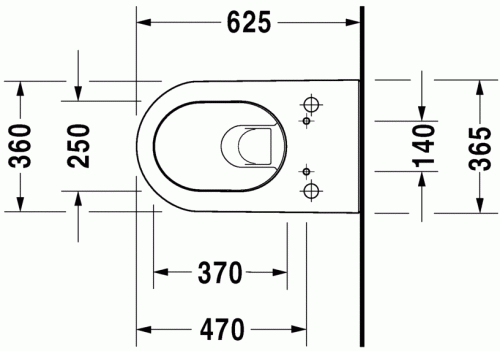 Duravit Darling New fali WC mélyöblítésű, csak SensoWash-sal együtt rendelhető 2544590000