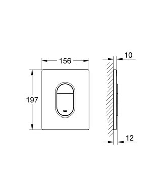 Grohe Arena Cosmopolitan álló nyomólap, króm 38844000