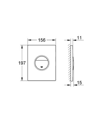 Grohe Nova Cosmopolitan nyomólap, fehér 38765SH0