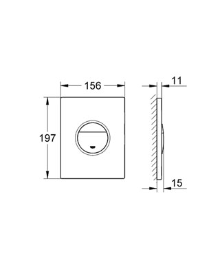 Grohe Nova Cosmopolitan hold fehér nyomólap 38847LS0 (K)