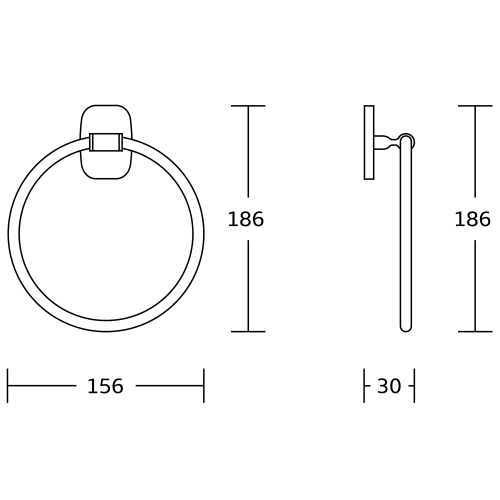 Aqualine RUMBA Törölközőtartó (RB106)