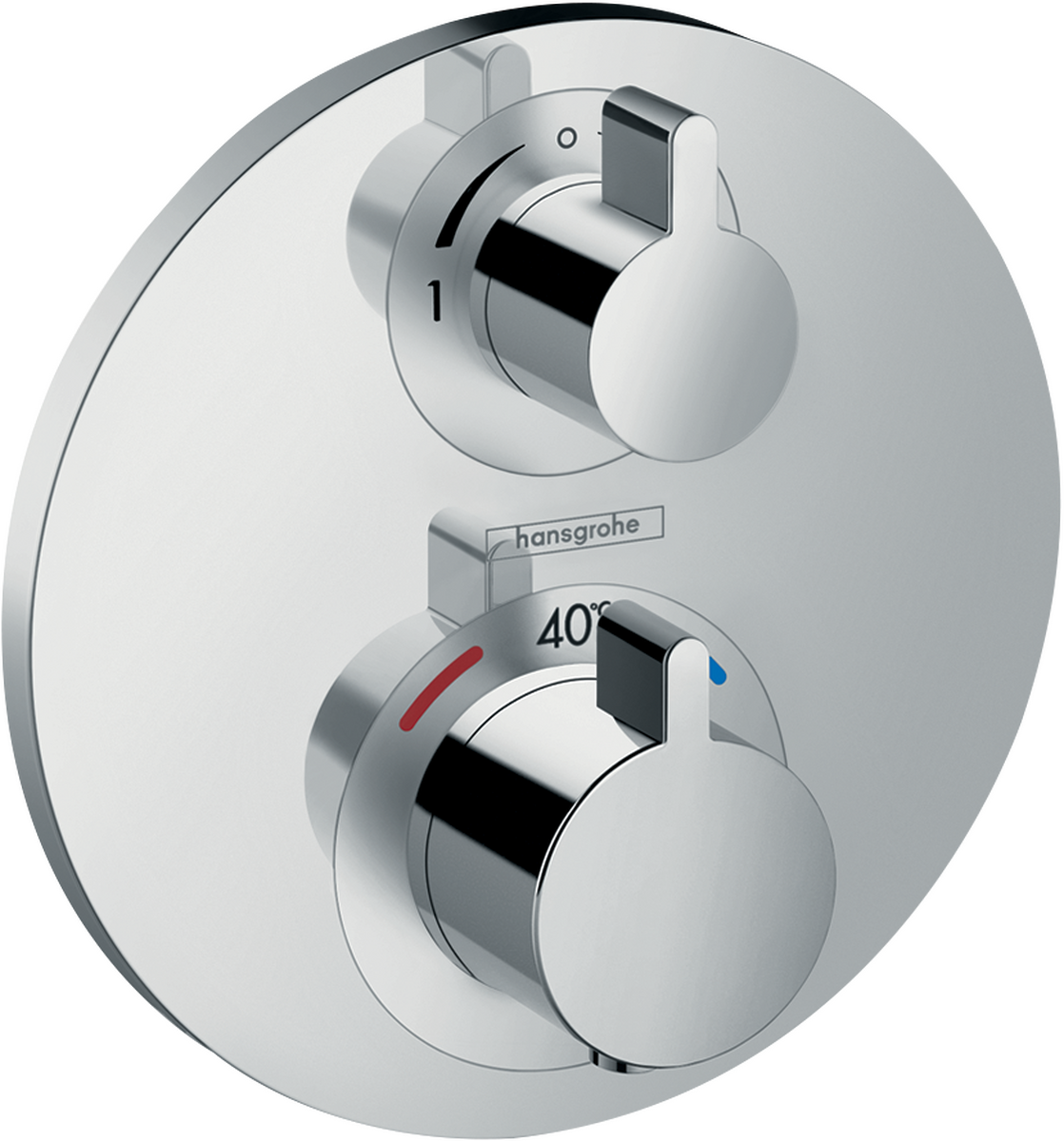 Hansgrohe Ecostat S falsík alatti termosztátos csaptelep, 2 fogyasztóhoz, króm 15758000 (K)
