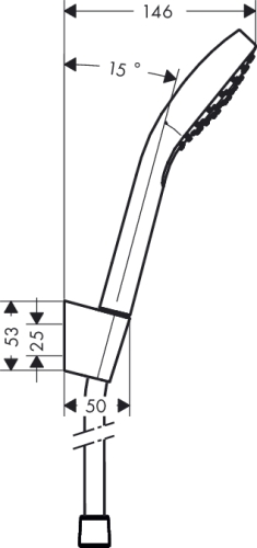 Hansgrohe Croma Select E 1jet Porter szett 1,6m króm/fehér 26412 400 (26412400)