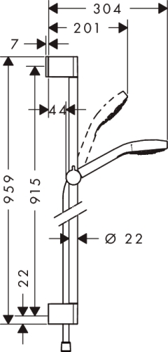 Hansgrohe Croma Select E Multi zuhanyszett 0,90m króm/fehér 26590 400 (26590400)