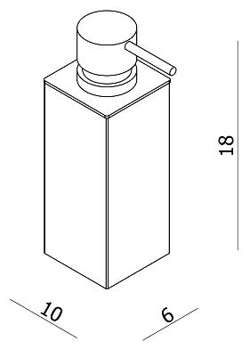 Sapho HP szappanadagoló fali szerelékkel, 0,25l (71569)