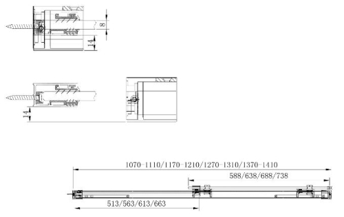 Sapho FONDURA 130 cm-es lassú záródású zuhanyajtó (GF5013)