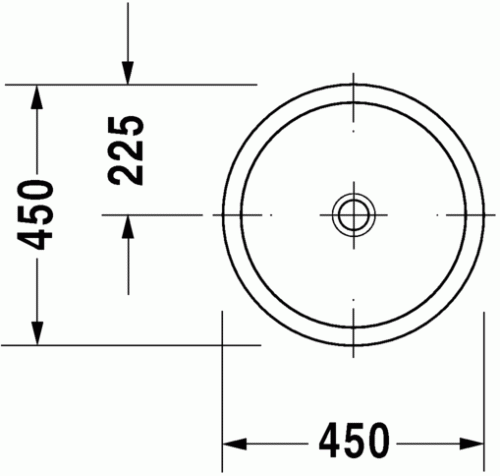 Duravit Architec Ø 45 cm-es beépíthető mosdó 0318450000