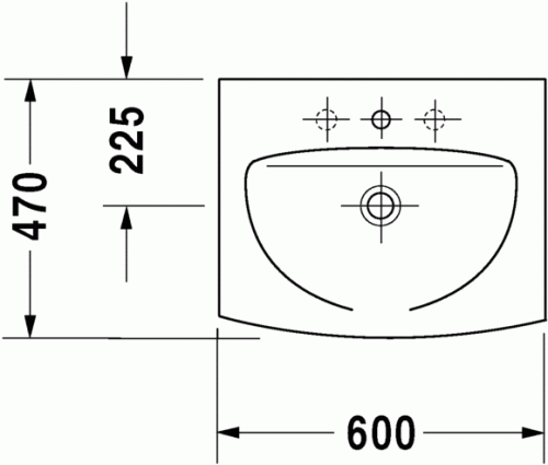 Duravit Caro 60x47 cm-es mosdó 043460 00 00