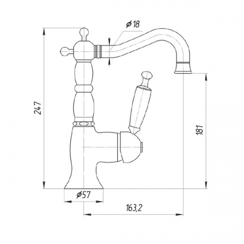 Bugnatese Oxford 6313SLX Mosdócsaptelep leeresztő nélkül LX / LUXURY