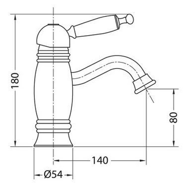 Bugnatese Oxford 6319SBT Alacsony bidet csaptelep leeresztő nélkül BT / TUSKAN BRONZ