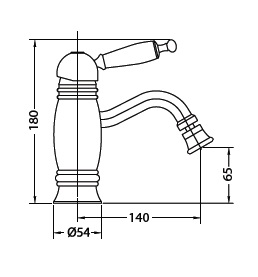 Bugnatese Oxford 6325LX Alacsony bidet csaptelep leeresztővel LX / LUXURY