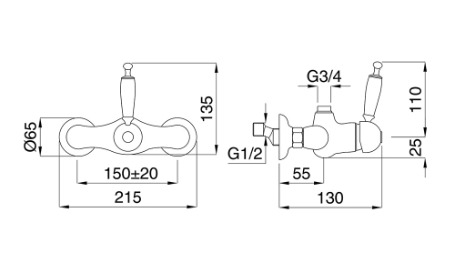 Bugnatese Oxford 6336CRDO Zuhanycsaptelep test 3/4