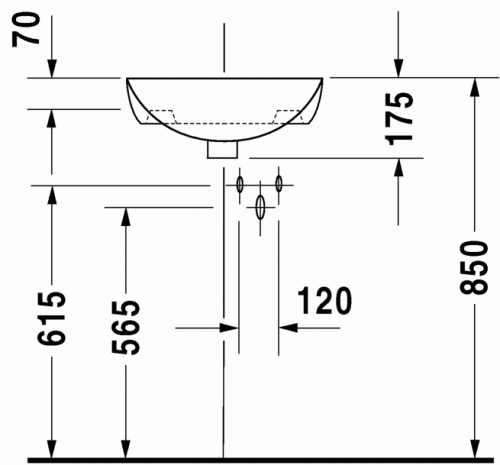 Duravit Duraplus Triberg sarok kézmosó 079444 00 11