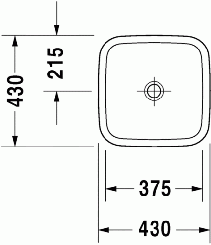 Duravit Durastyle 43x43 cm-es ráültethető mosdó 0349430000