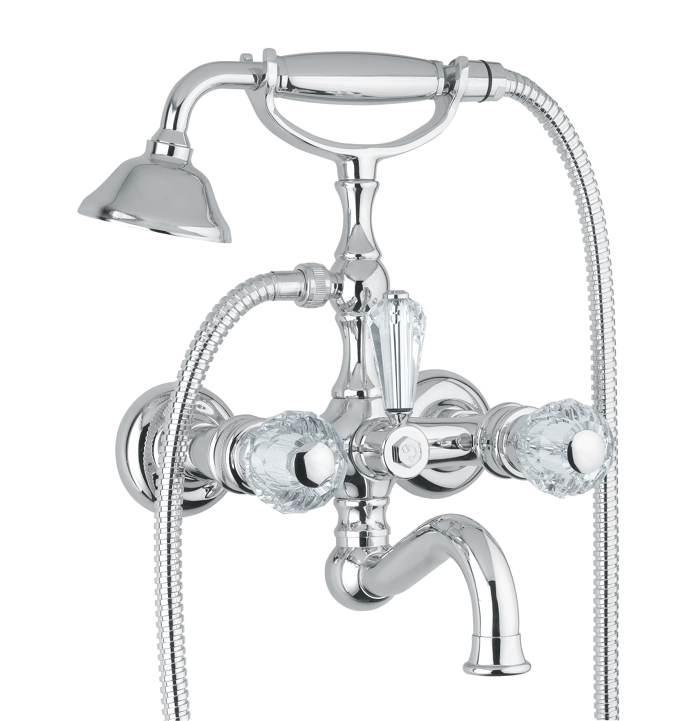 Bugnatese Arcadia kádcsaptelep zuhanyszettel swarovski fogantyúval, króm 8300KCR