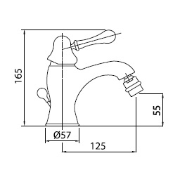 Bugnatese Maya 8923CR Bidet csaptelep leeresztővel CR / KRÓM