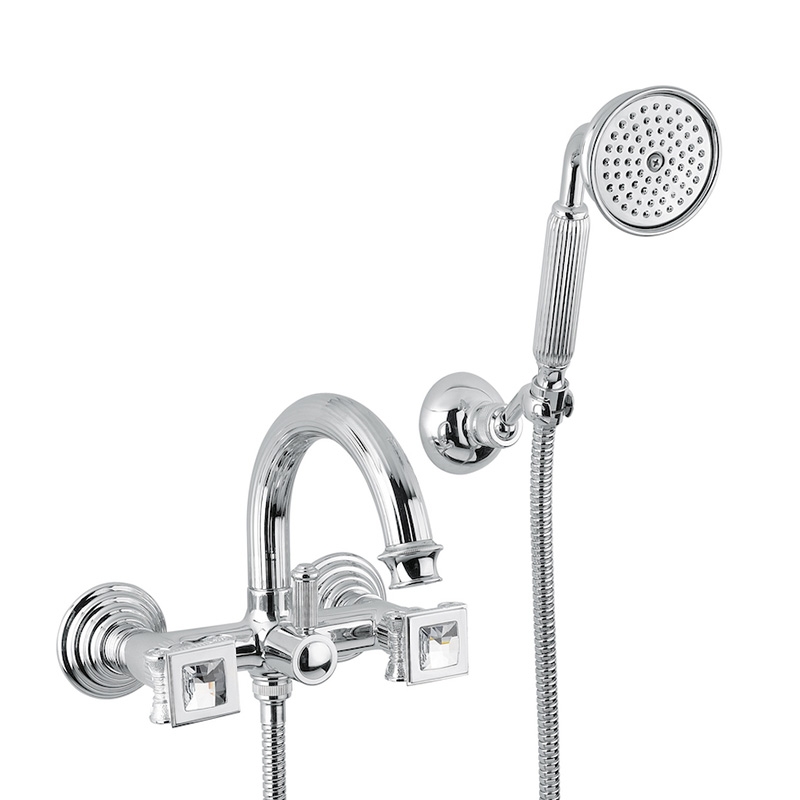 Bugnatese Olympia 8402KCR Kádcsaptelep zuhanyszettel swarovski fogantyúval CR / KRÓM