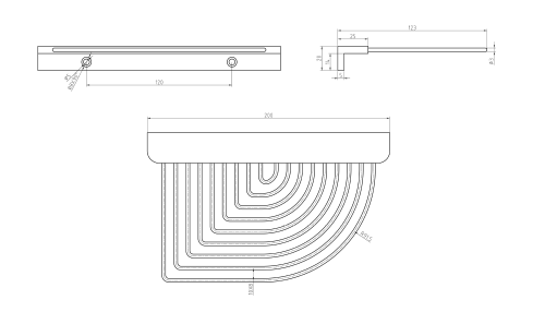 Sapho SMART sarokpolc, króm 70360