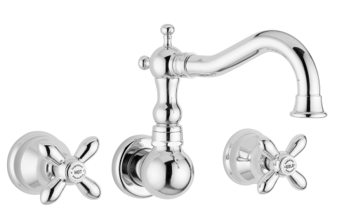 Bugnatese Princeton Plus 8070CR Fal alatti mosdócsaptelep 16,5 cm kifolyóval CR / KRÓM