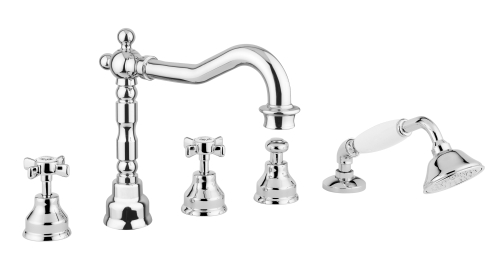 Bugnatese Princeton 880CR Peremre szerelt 5 üléses kádcsaptelep CR / KRÓM