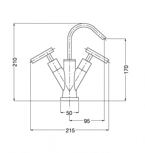 Bugnatese Syntesi 7944CR Bidet csaptelep leeresztővel CR / KRÓM
