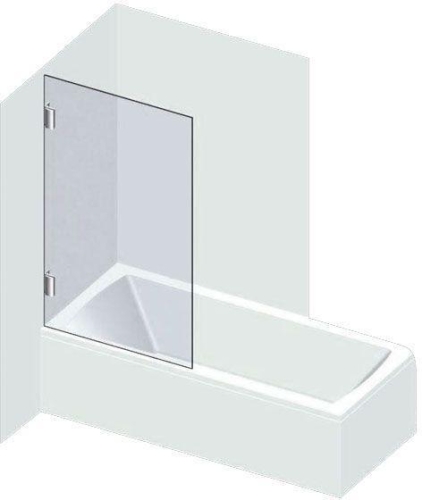 Varioglass Globus 601 60x150 cm-es kádparaván (60x150 cm, víztiszta üveg)