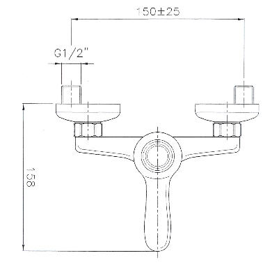 Sapho Reitano VANITY zuhany csaptelep zuhanyszett nélkül, bronz (77846)