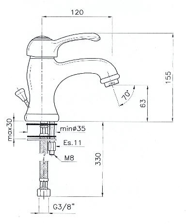 Sapho Reitano VANITY Mosdó csaptelep, króm (77021)