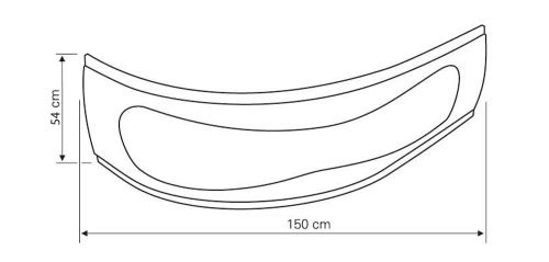 Aqualine CIDLINA előlap 150 cm, univerzális (G3620)