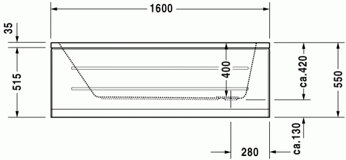 Duravit D-Code 160x70 egyenes kád 700096 (700096000000000)