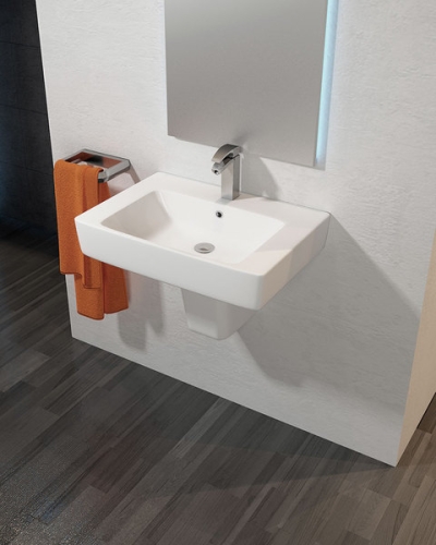 Aqualine MODIS 65x45 cm mosdó, pultra ültethető vagy falra szerelhető (FS9C1)