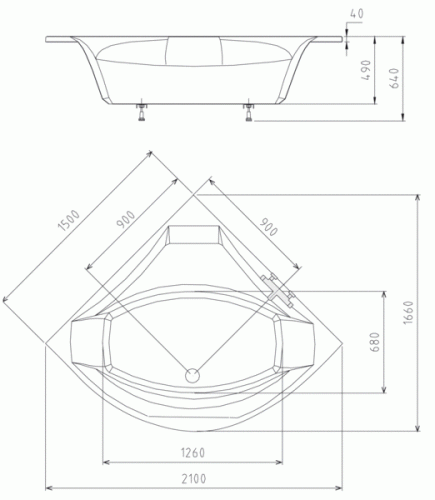 Polysan Rosana 150x150 sarokkád (63119)