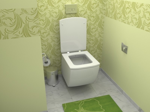 Creavit LEA - WC + BIDÉ 2in1 - TP324 falra szerelhető WC bidével