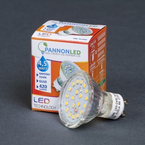 Pannonled GU10 SPOT 4,5Watt SMDLED DW 420 Lm (napfényfehér) (1045)
