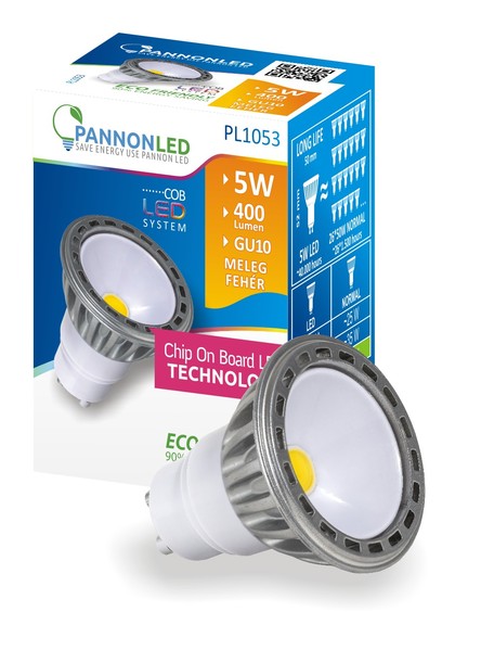 Pannonled GU10 SPOT 5Watt COBLED WW 400 Lm (melegfehér) (1053)