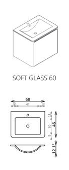 Tboss Soft Glass 60 fürdőszobabútor komplett szett