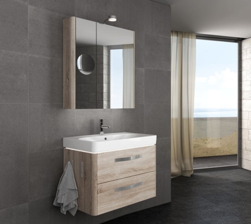 Tboss Traffic 75 fürdőszobabútor komplett szett   (dió, #pipere tükörrel)