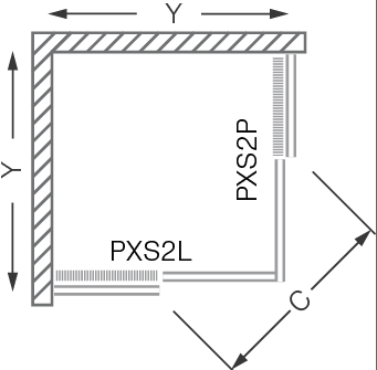 Roltechnik Proxima Line PXS2L 80 cm-es négyszögletes zuhanykabin (egyik fele-baloldali rész) (brillant, transparent, 78,5-81x200 cm, 528-8000000-00-02)