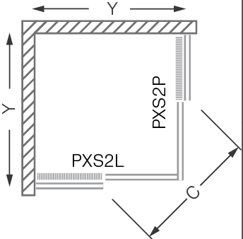Roltechnik Proxima Line PXS2P 100 cm-es négyszögletes zuhanykabin (egyik fele-jobboldali rész) kétrészes tolóajtóval (brillant, transparent, 98,5-101x185 cm, 538-1000000-00-02)