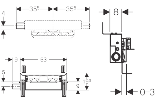 Geberit Uniflex zuhany szerelőelem 457.534.00.1 / 457534001