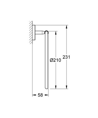 Grohe Bau Cosmopolitan törülköző gyűrű 40460 000 (40460000)