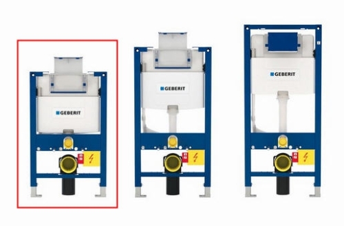 Geberit Duofix szerelőelem fali WC részére, Omega öblítőtartállyal, 82 cm magas, fentről/ elölről működtethető 111.003.00.1