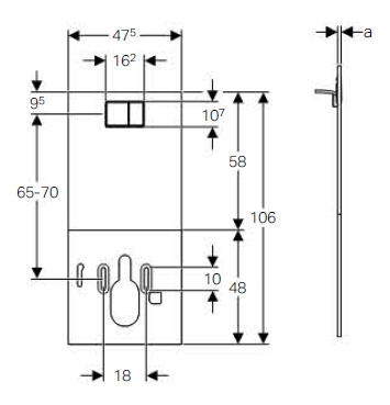 Geberit Design fedlap AquaClean 8000/ 8000plus utólagos vízbekötéséhez 115.323.11.1