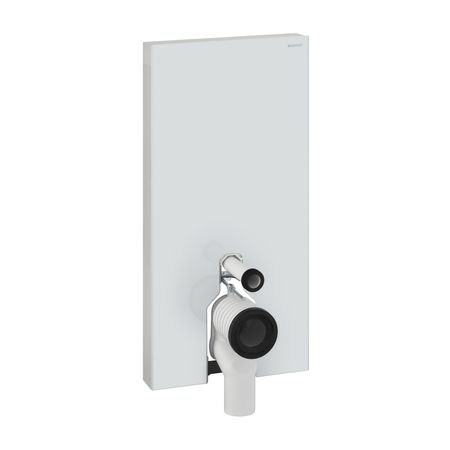 Geberit Monolith Plus szerelőmodul talpon álló WC-hez, P-könyökkel fehér üveggel, 101 cm magas 131.202.SI.1