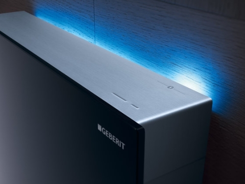 Geberit Monolith Plus szerelőmodul talpon álló WC-hez, P-könyökkel fehér üveggel, 101 cm magas 131.202.SI.1