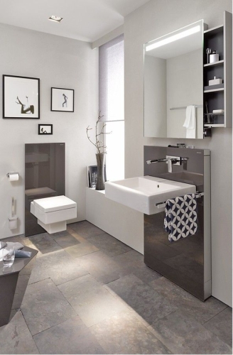 Geberit Monolith Plus szerelőmodul fali WC-hez barna üveg 101 cm 131.221.SQ.1