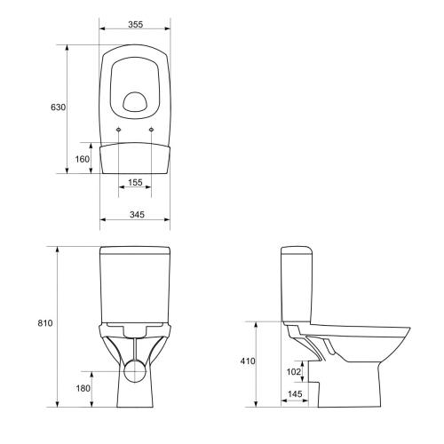 Cersanit Carina kompakt monoblokkos WC csésze K31-011