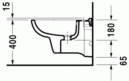 Duravit D-Code fali bidé 225715 (22571500002)