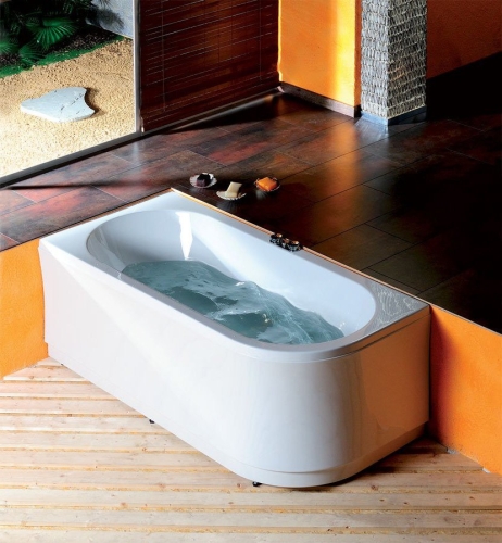 Sapho POLYSAN VIVA 185x80 cm balos aszimmetrikus kád, fehér 72099